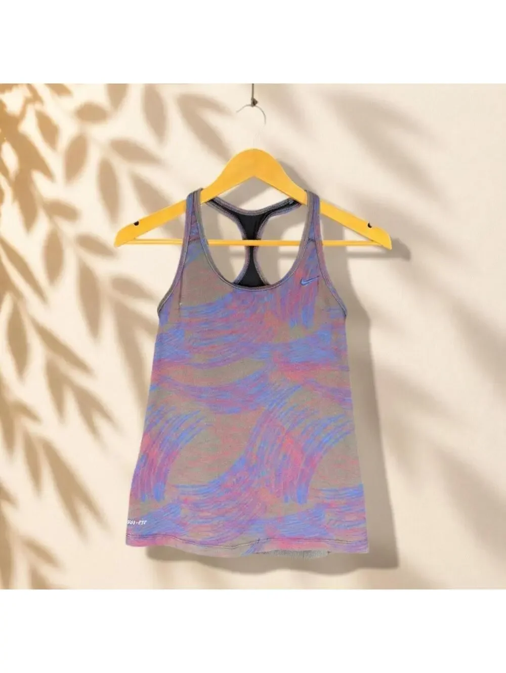 Nike Activewear Tank Women S Small Blue Tie Dye Dri Fit Sleeveless Racerback